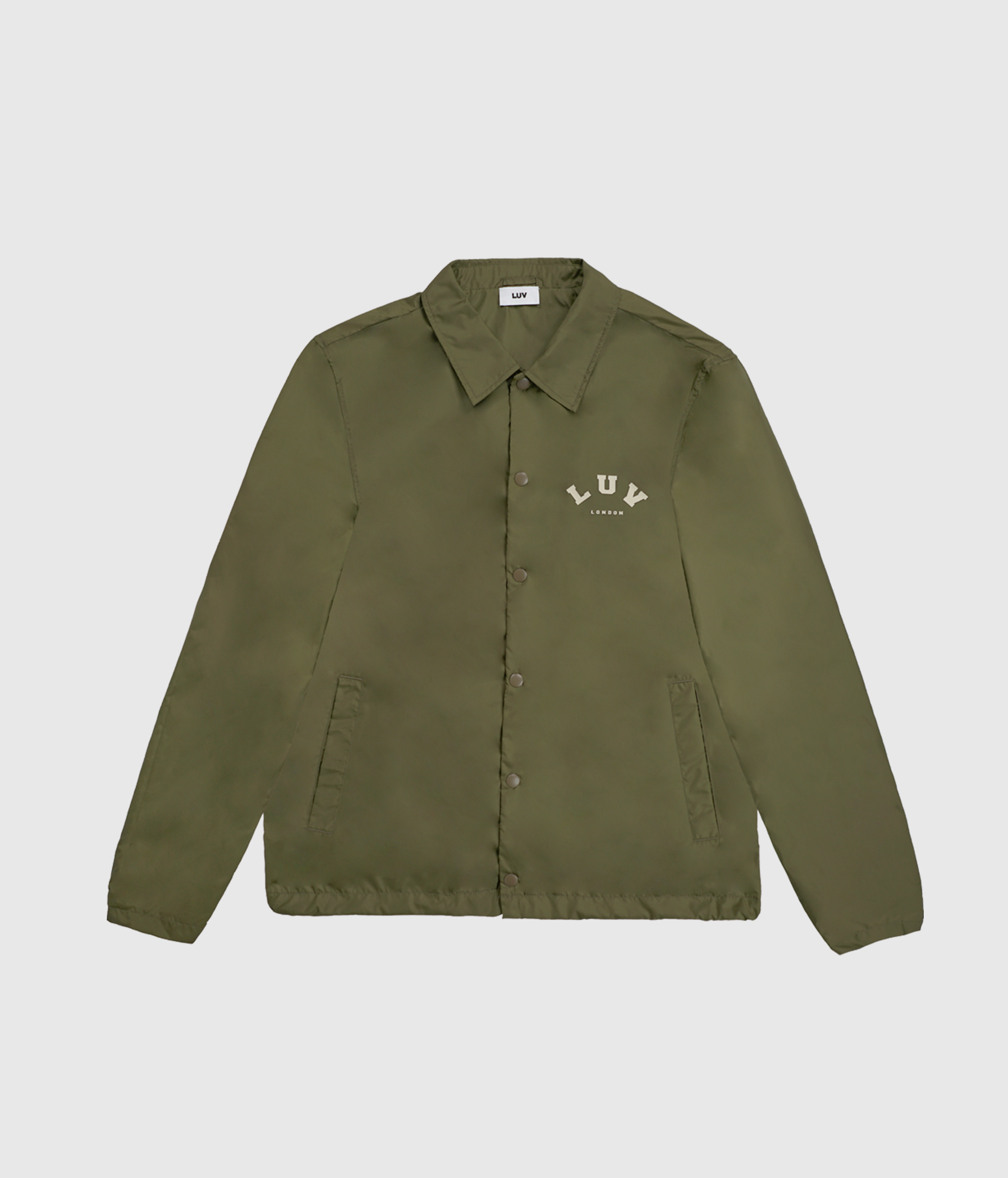 LUV LONDON COACH JACKET OLIVE GREEN