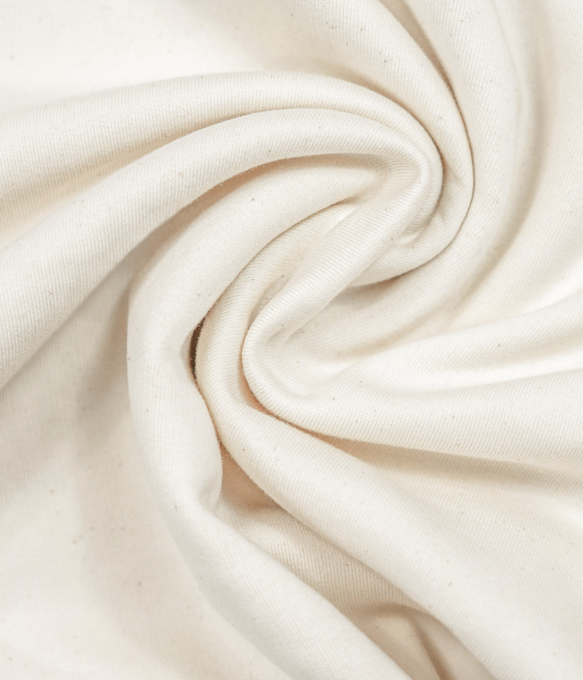Close detail of the Natural 350 GSM sweatshirt fabric