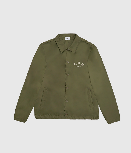 LUV LONDON COACH JACKET (OLIVE GREEN)